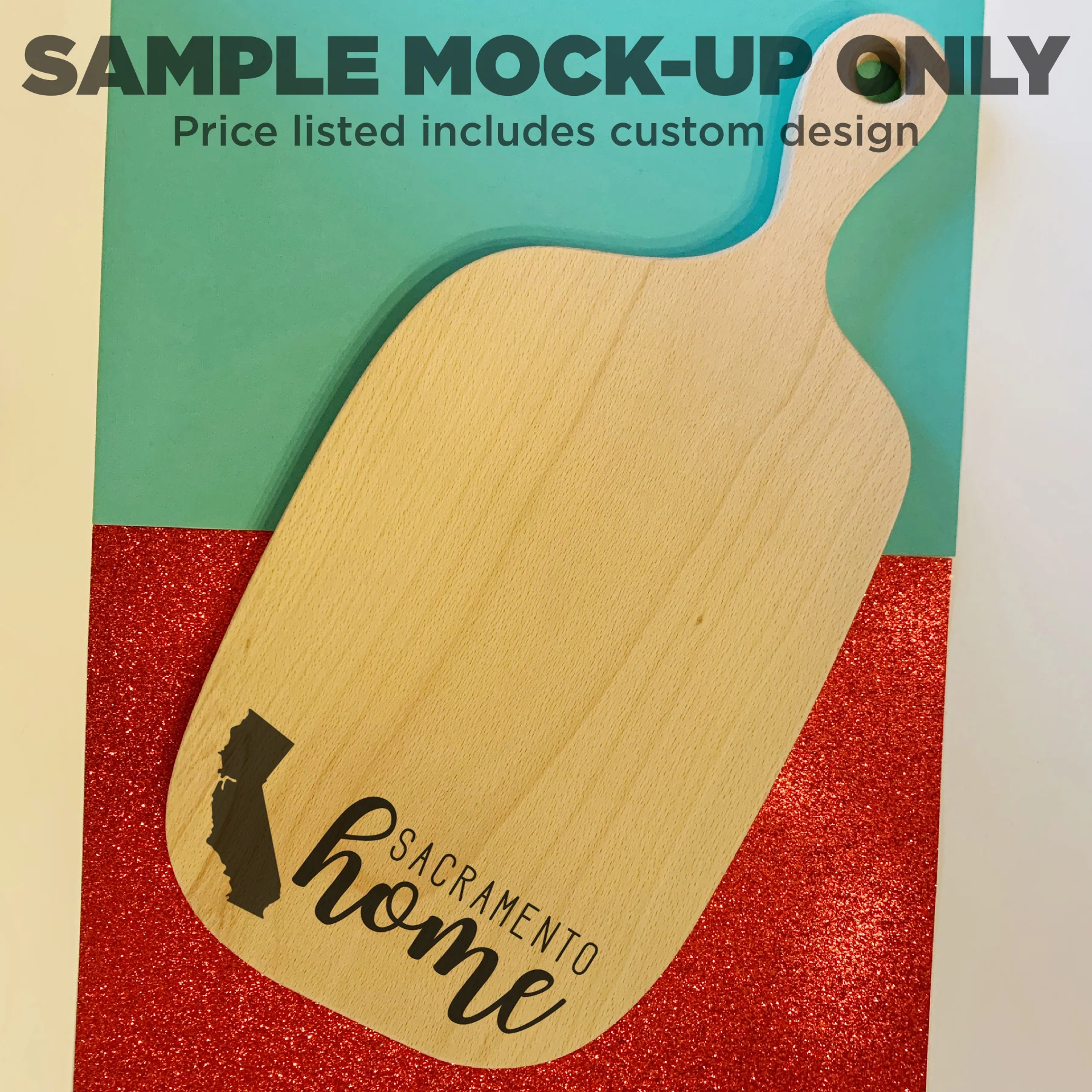 Beech Wood Paddle Serving Board - Image 3