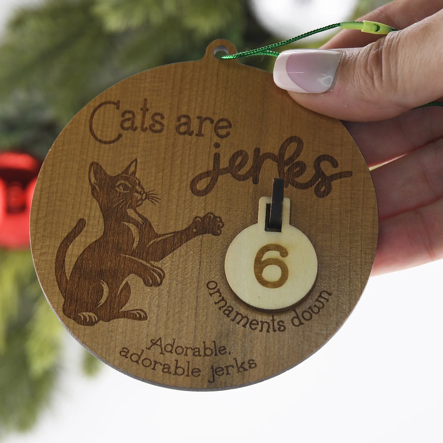 Cats are jerks - Broken Ornament Counter Ornament - Image 2