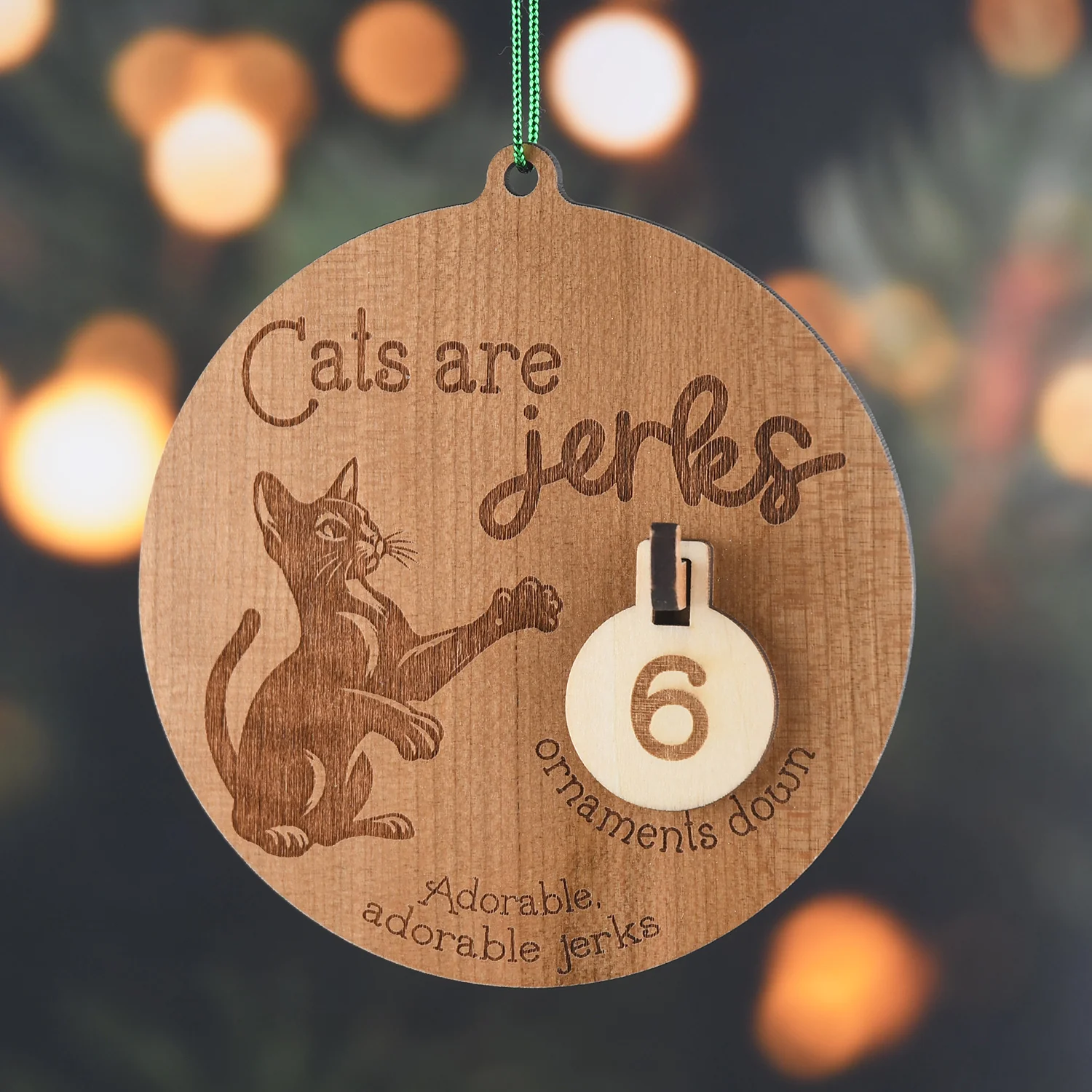 Cats are jerks - Broken Ornament Counter Ornament - Image 4