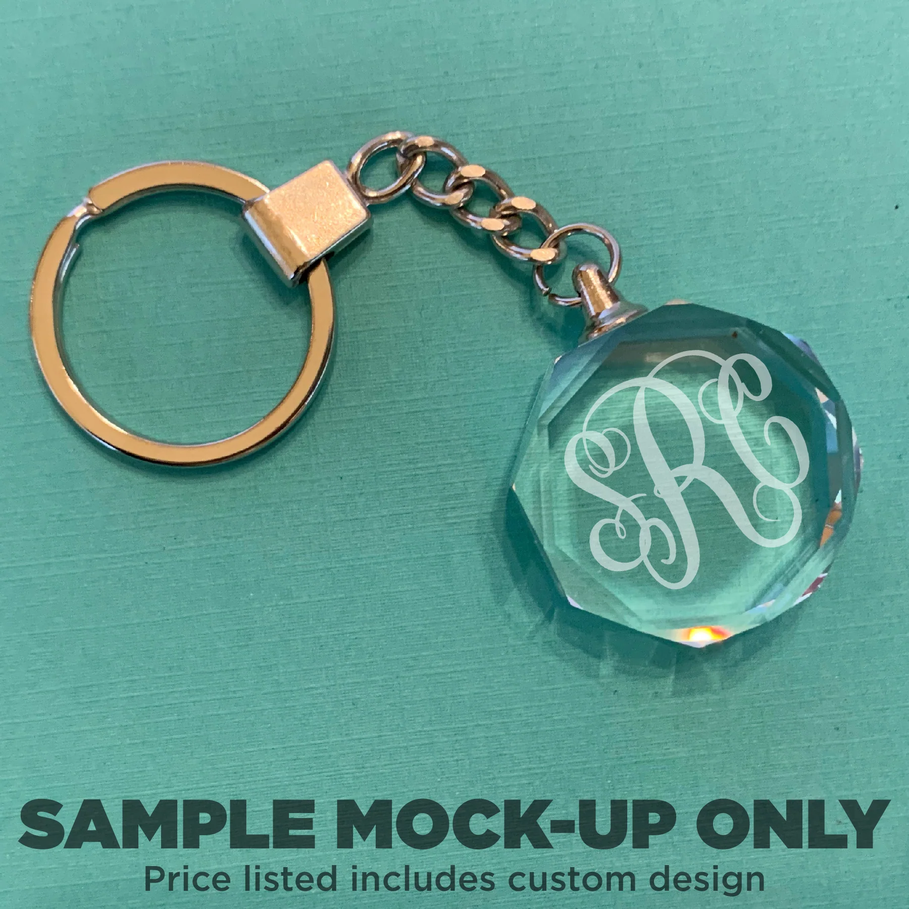 Small Crystal Charm Keychain - Image 3