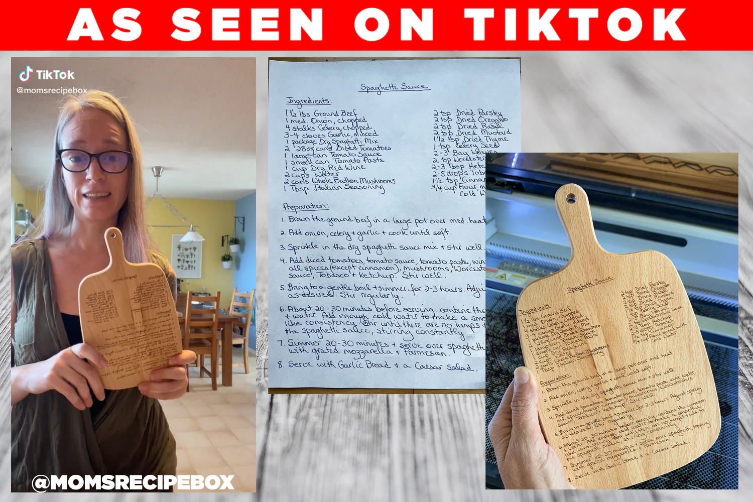 Custom Handwriting Recipe Board - Image 4