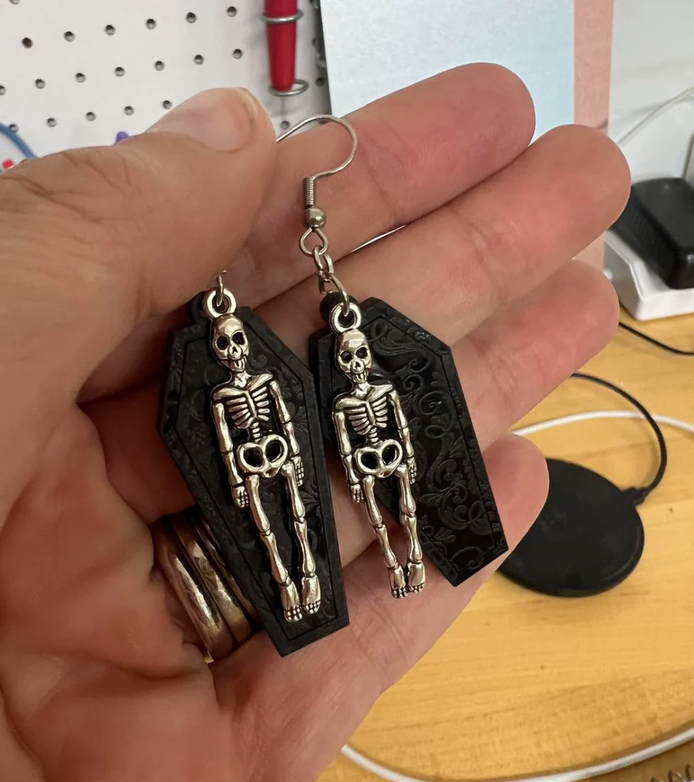 Damask Skeleton Earrings