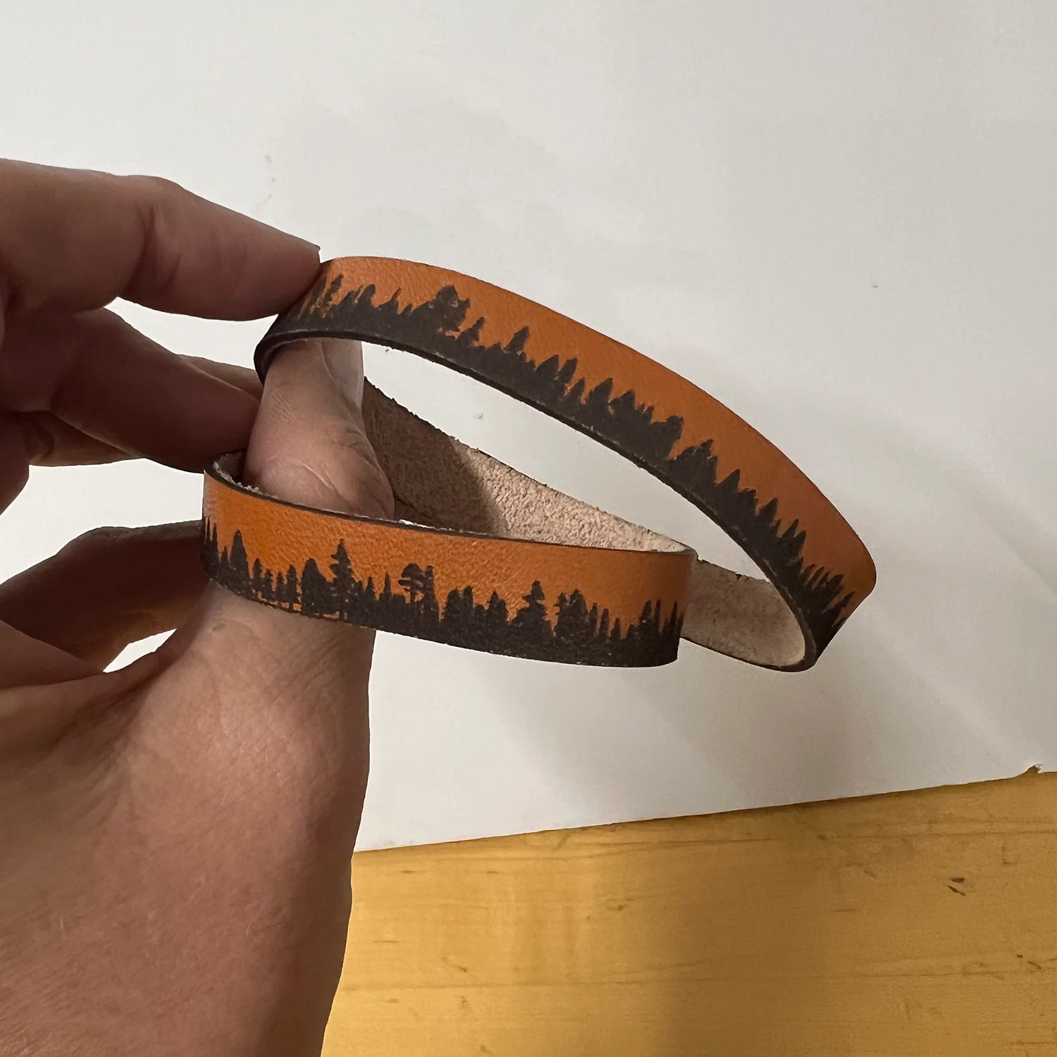 Engraved Leather Bracelet/Cuff - Image 14