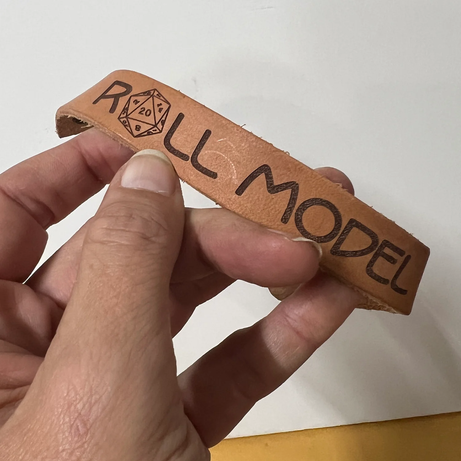 Engraved Leather Bracelet/Cuff - Image 5