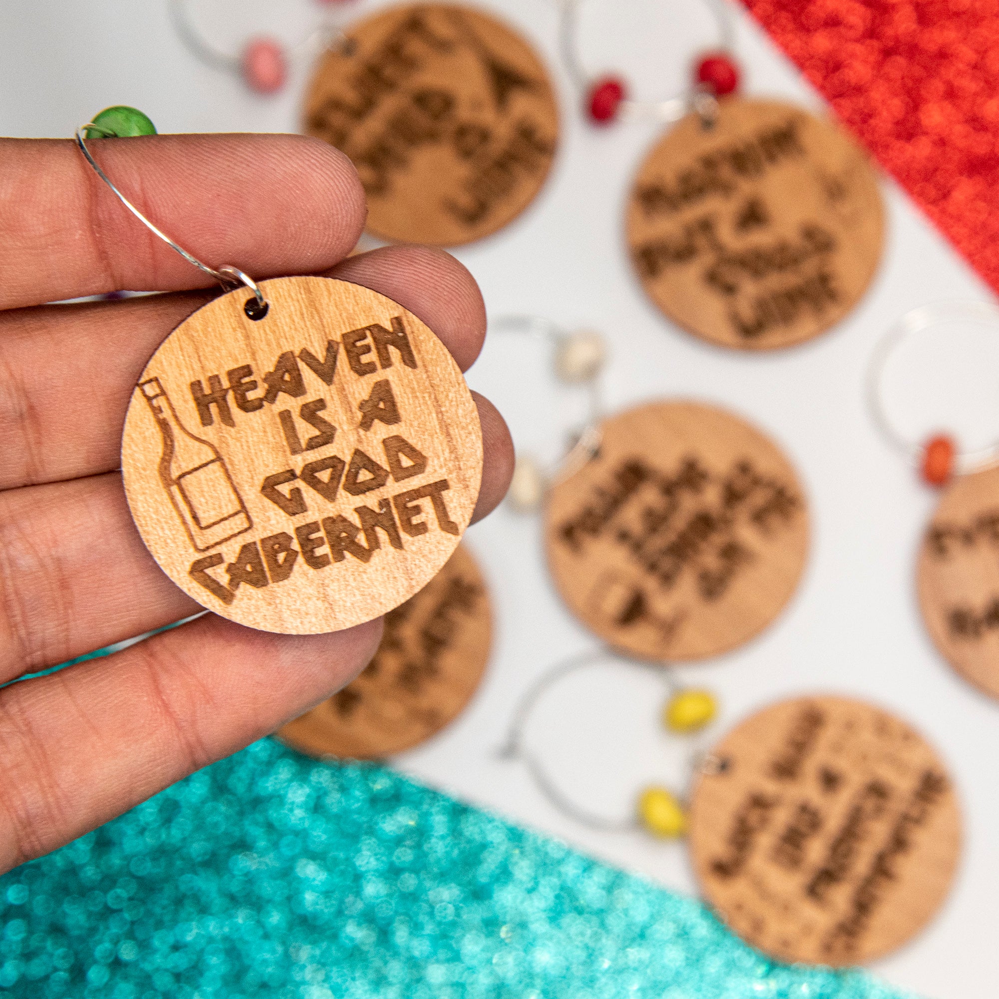 Hair Band Parody Wine Charms - Image 3