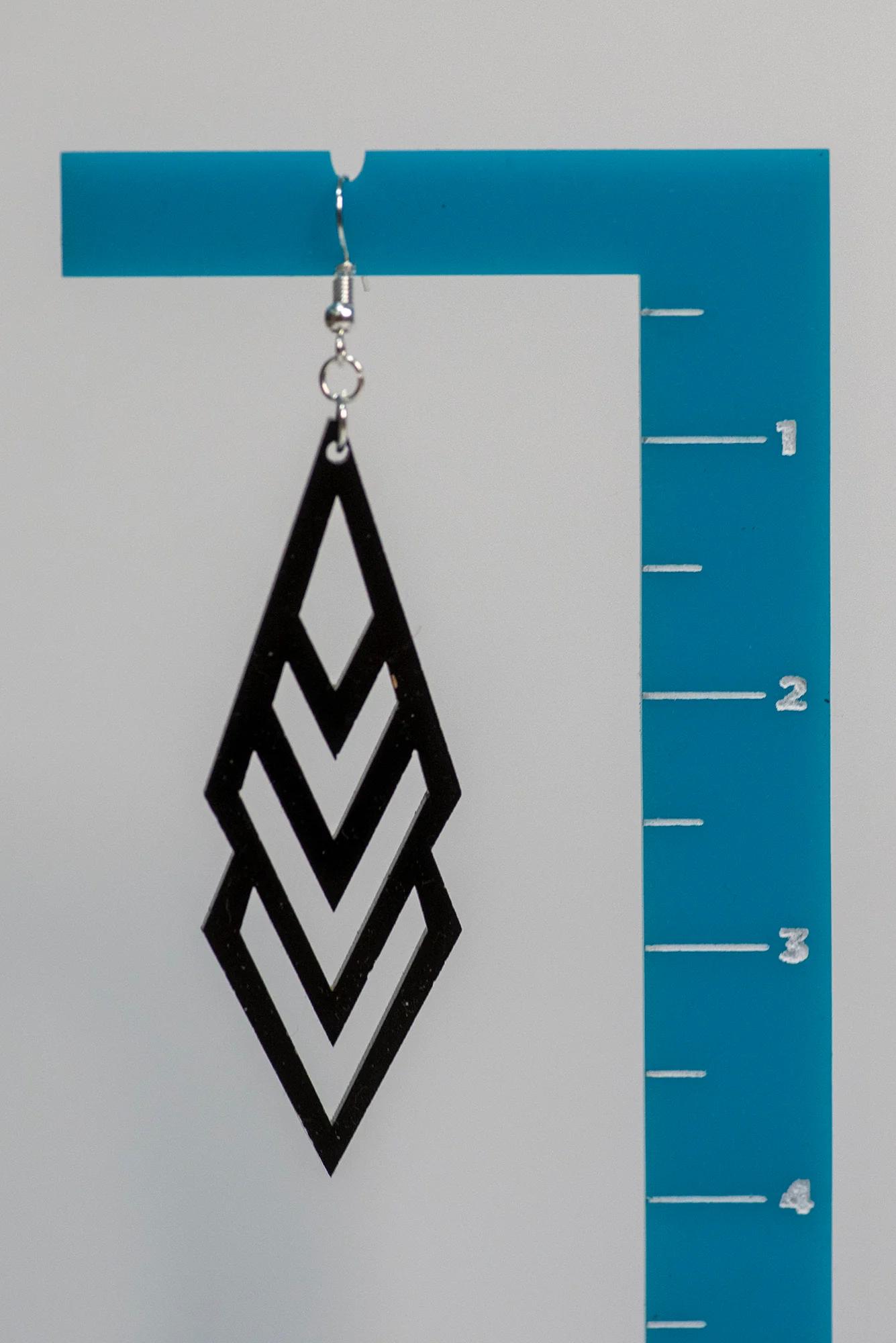 Deco Black Long Earrings - Image 6