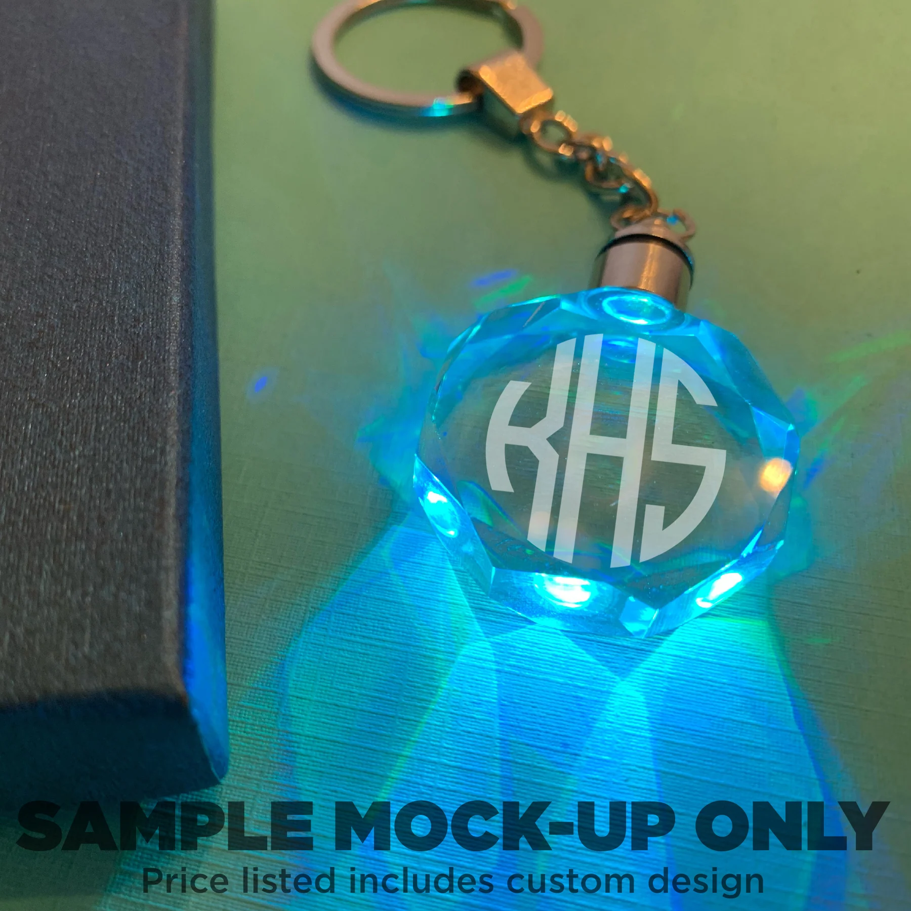 LED Light-up Crystal Keychain - Image 3