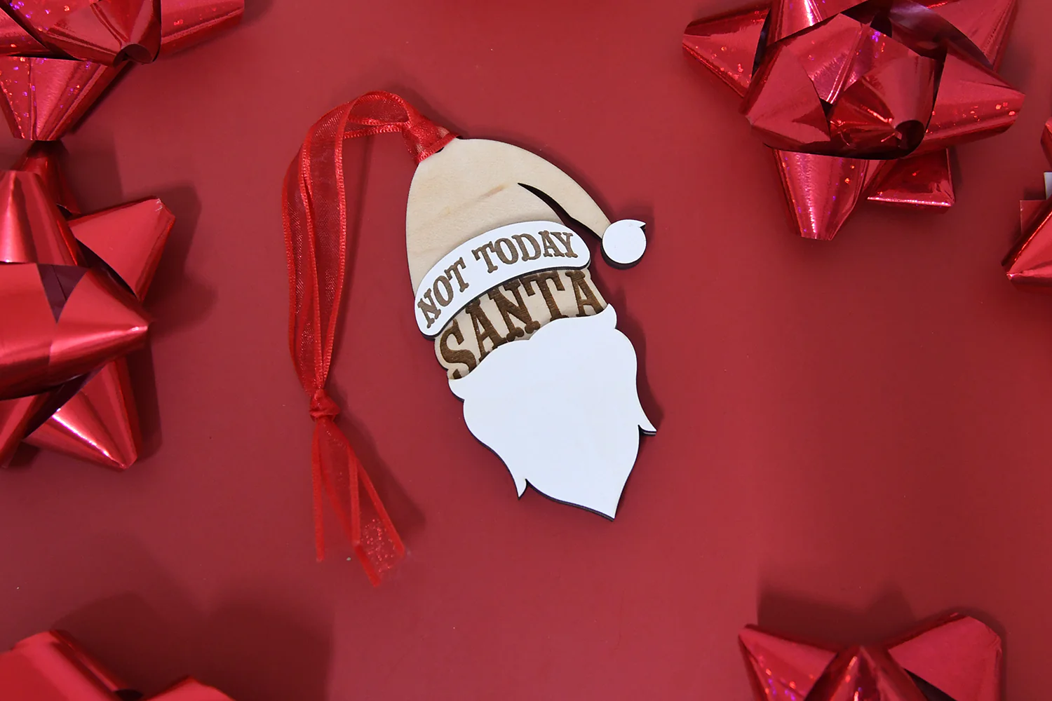 Not Today Santa Ornament - Image 2