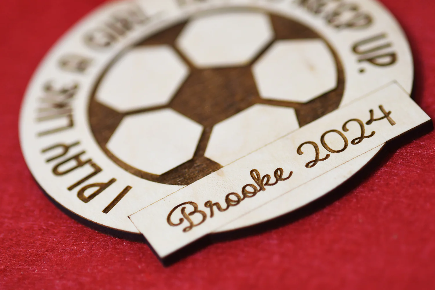 Personalized Play Like a Girl Ornament - Image 5