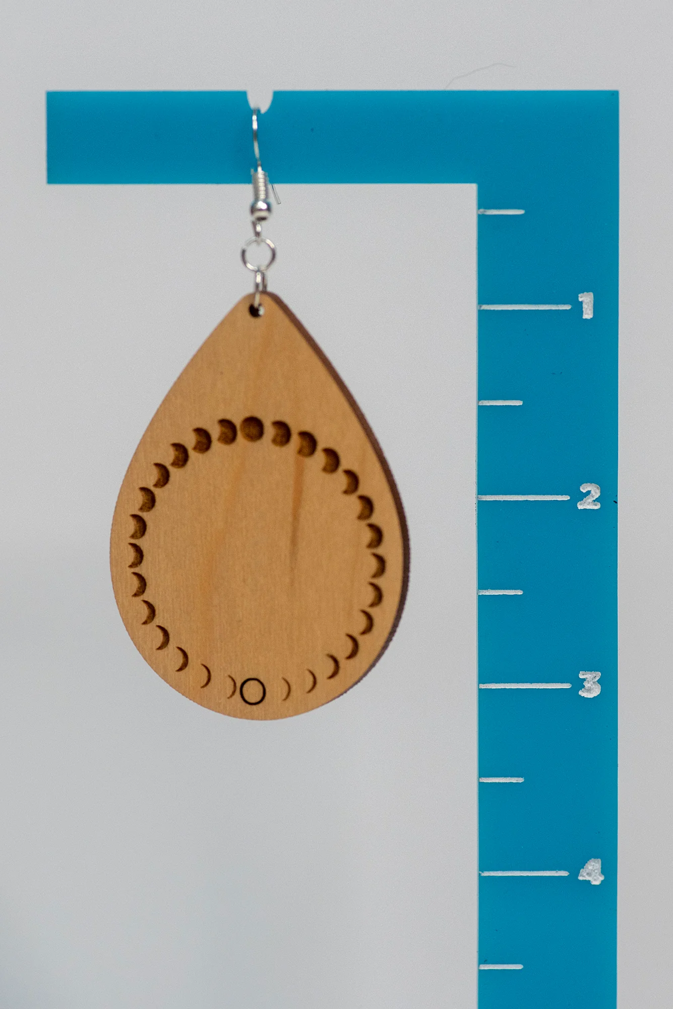 Phases of the Moon Wood Earrings - Image 6