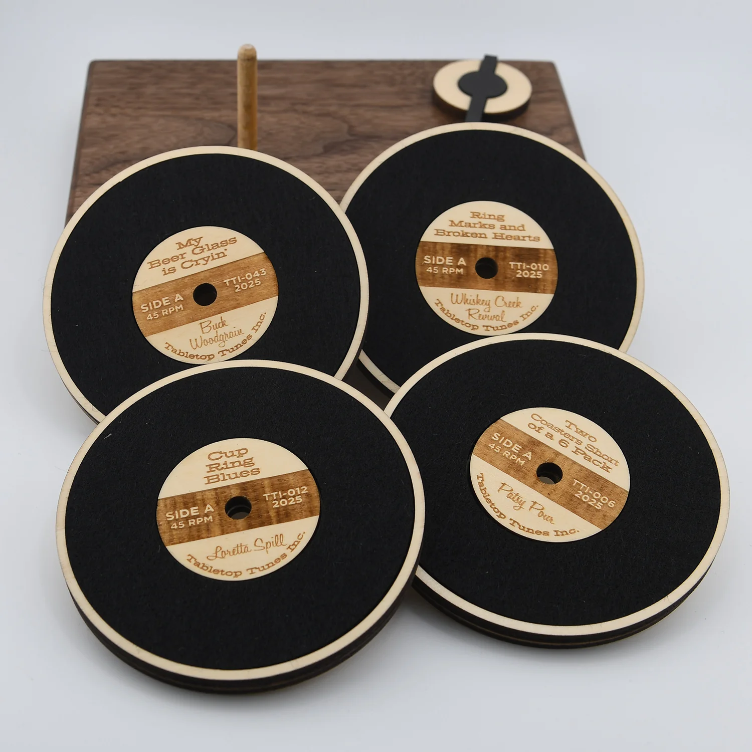 Record Player Coasters and Holder - Image 3