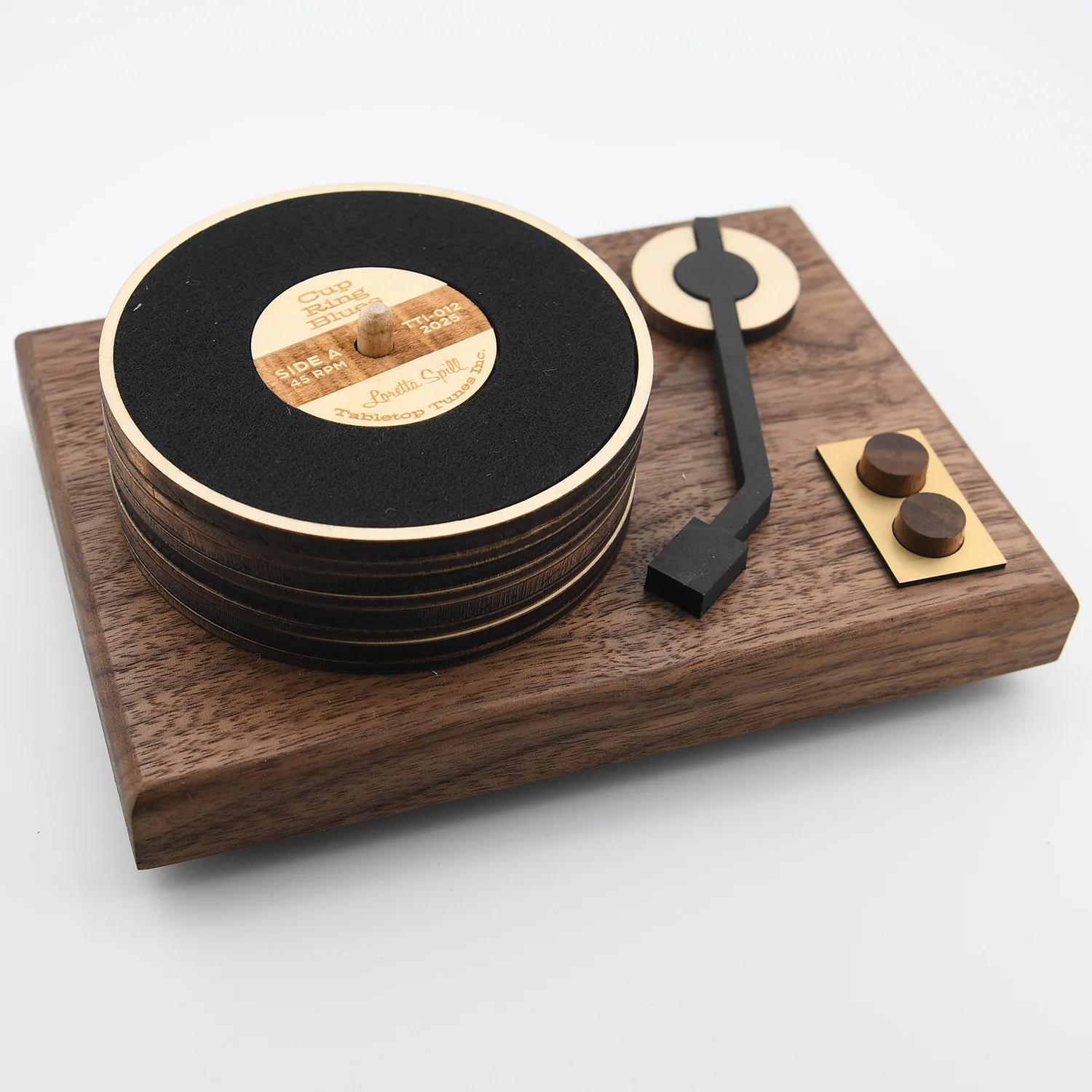 Record Player Coasters and Holder - Image 4