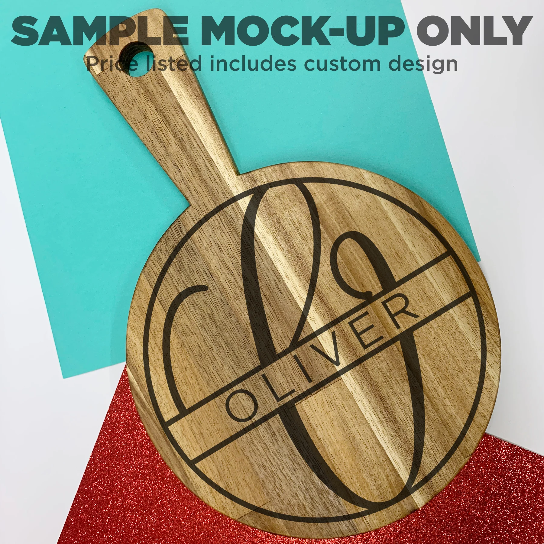 Round Acacia Serving Board - Image 4