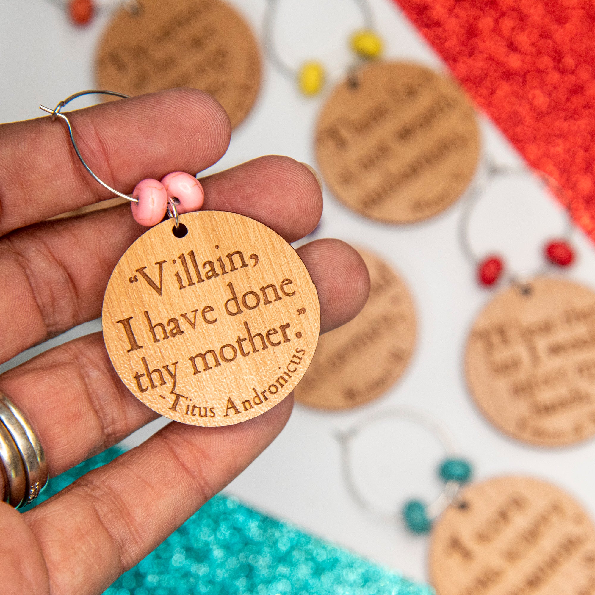 Shakepearean Insults Parody Wine Charms - Image 3