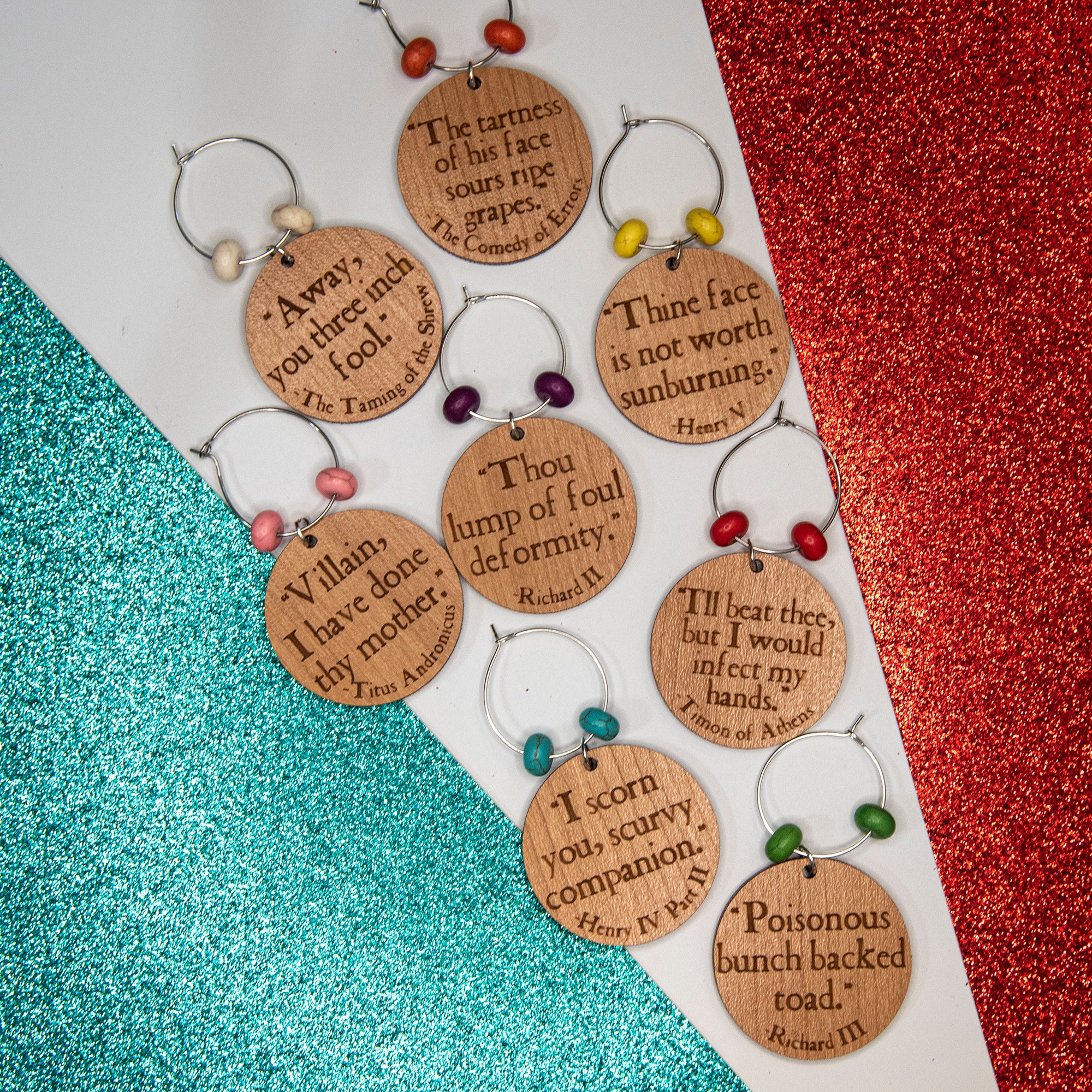 Shakepearean Insults Parody Wine Charms - Image 4
