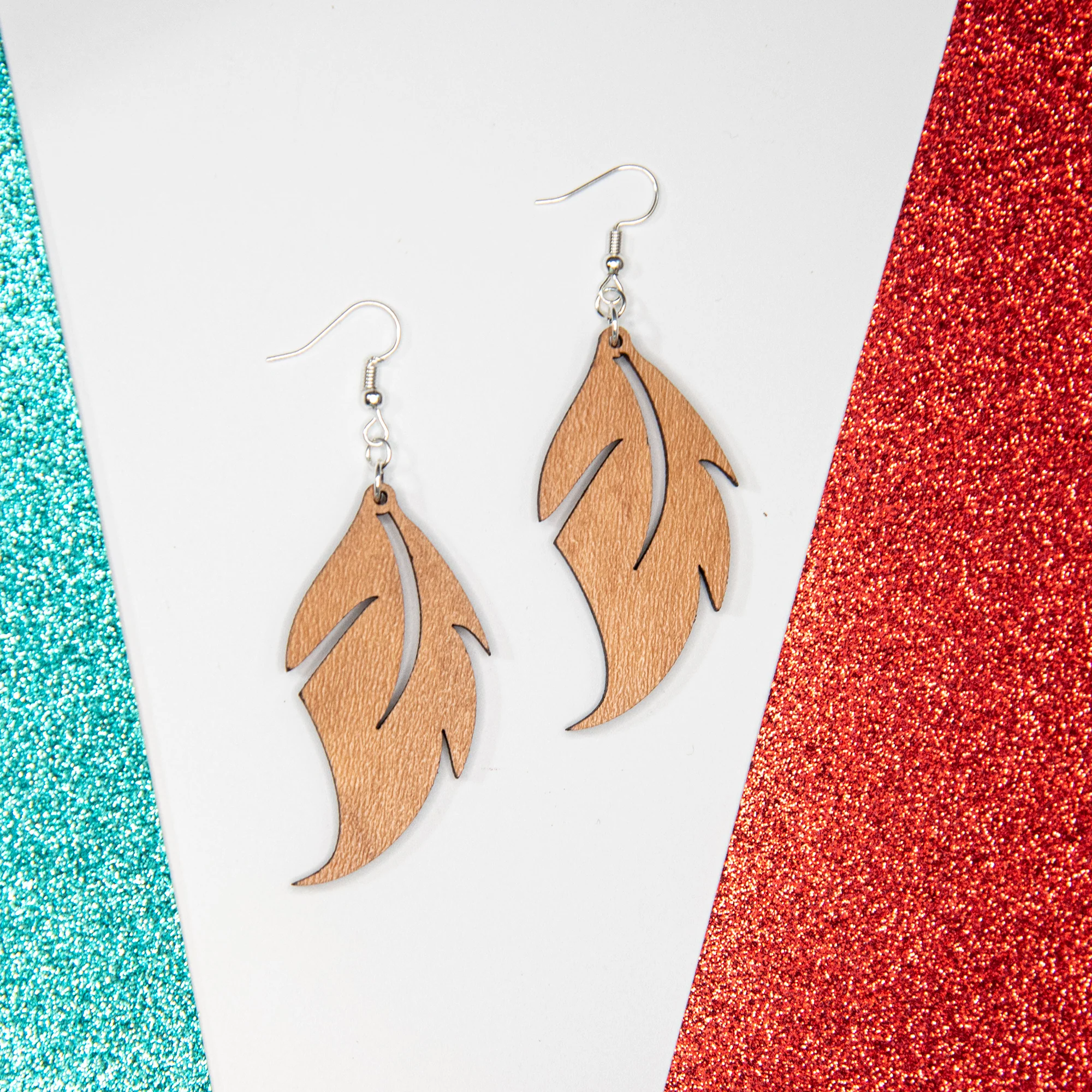 Simple Feather Earrings - Image 2